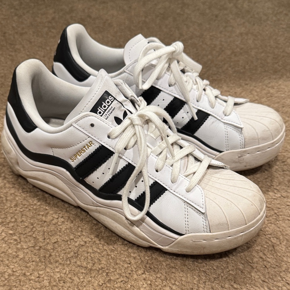 Adidas Superstar White with Black Stripes Sneakers